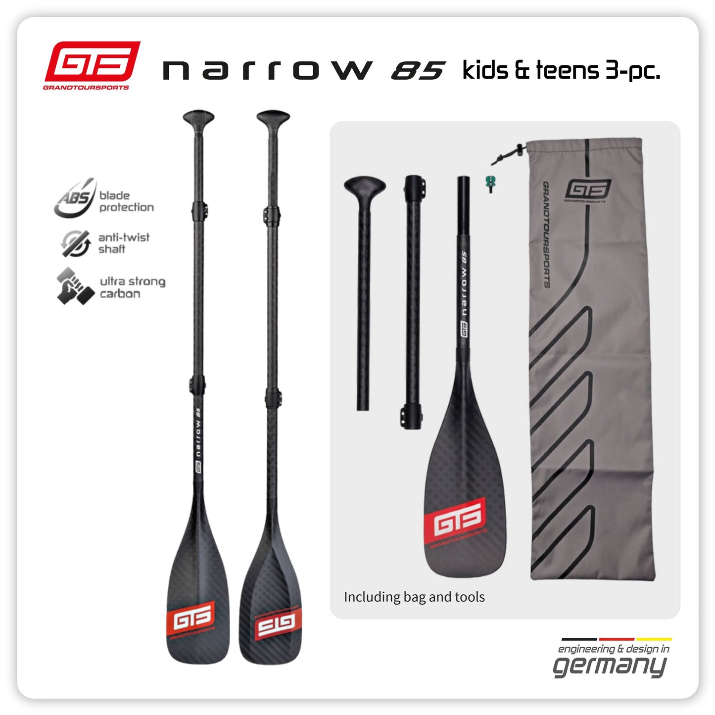 narrow 85 kids & teens 3-pc